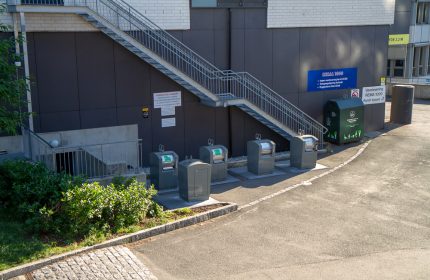 Avfallsområdet for beboere i Torshov Torg